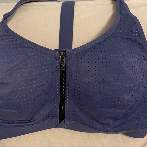 VSX Other - VSX Perforated Blue Zip Sports Bra